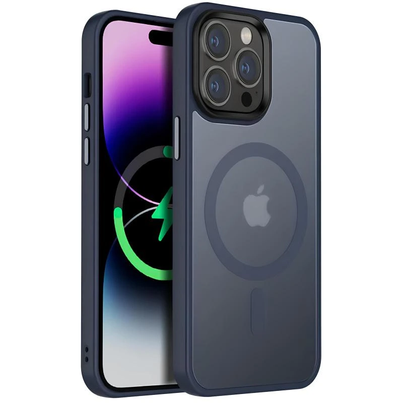 Чохол Ummi Colorful with MagSafe для Apple iPhone 14 Pro Max (6.7") Темно-фіолетовий / Dark Purple