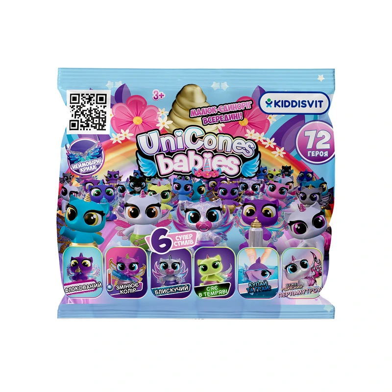 Колекційна фігурка-сюрприз UNICONES «Babies» – ЄДИНОРОЖИК (в диспл.) — Unicones