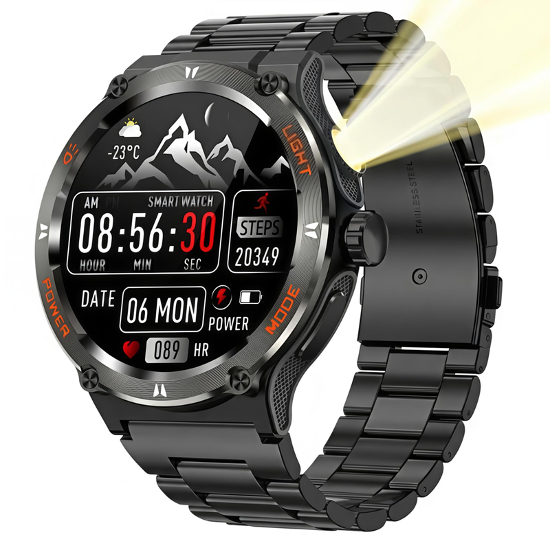 Розумний смарт годинник Smart Advanture Steel Black з компасом