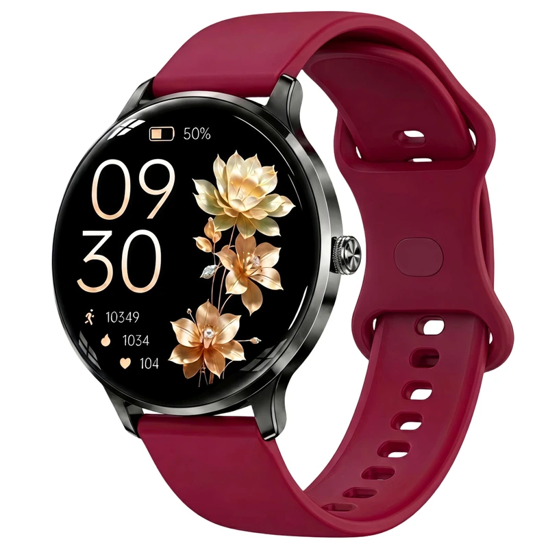 Розумний смарт годинник Smart Luna Cherry Rubber, 3 ремінці — UWatch