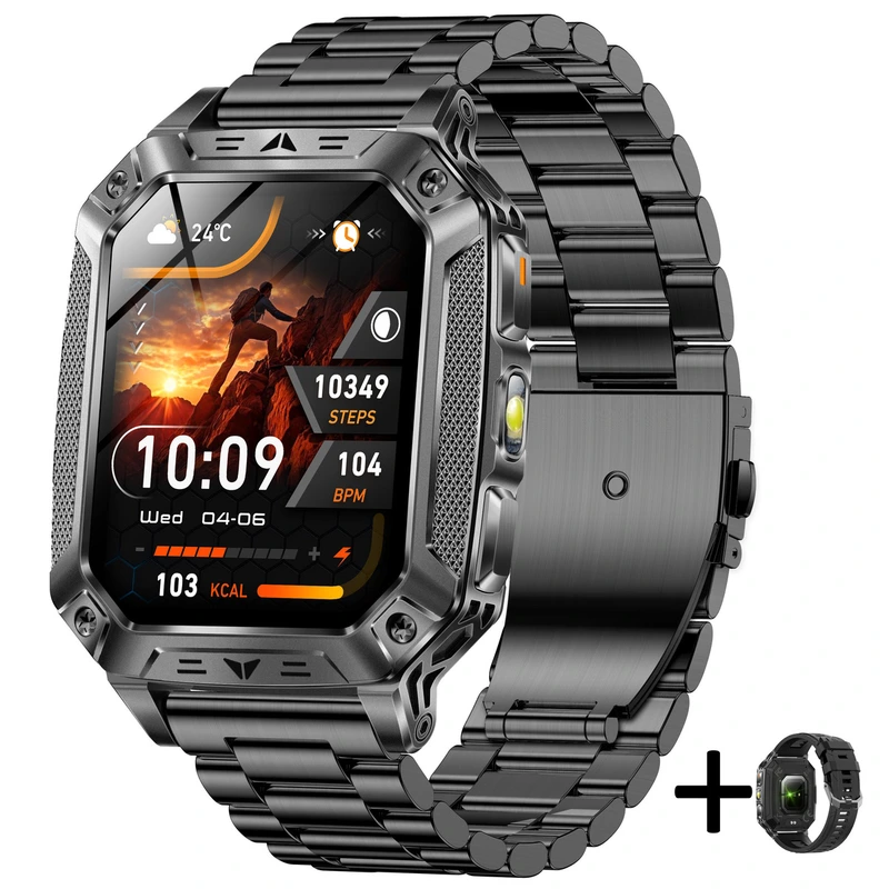 Розумний смарт годинник Smart Formula K+ Steel, 2 ремінці — UWatch