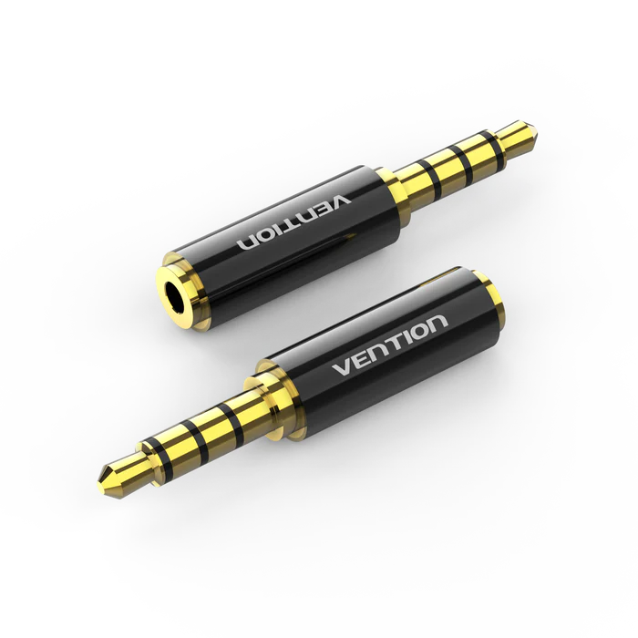 Аудіо перехідник Vention 3.5mm Male to 2.5mm Female Audio Adapter Black Metal Type (BFBB0) — Vention