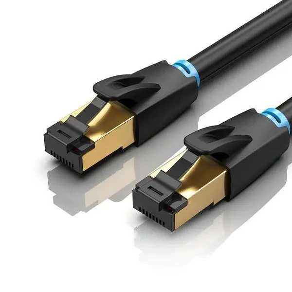 Мережевий кабель Vention Cat.8 SFTP Patch Cable 1M Black (IKABF) — Vention