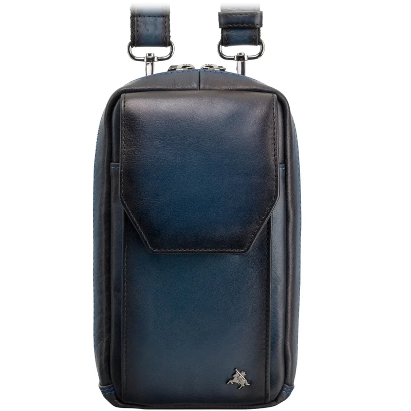 Шкіряна сумка через плече Visconti AT45 Alex (Burnish Blue)