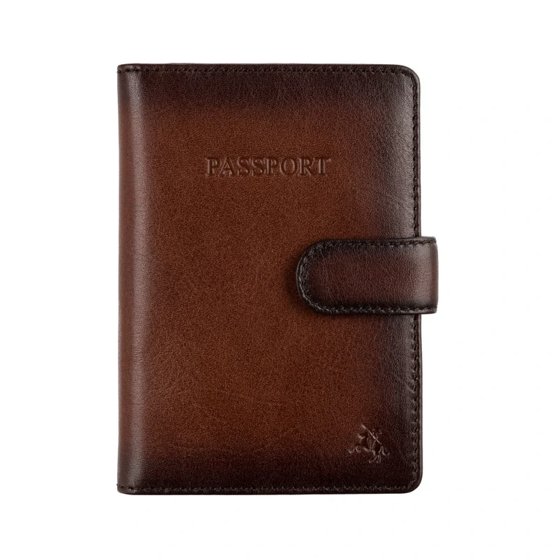 Шкіряна обкладинка для паспорта Visconti AT74 Blake (Burnished Tan) — Visconti