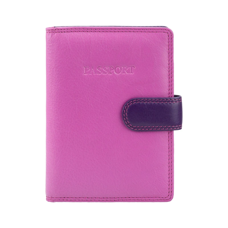 Шкіряна обкладинка для паспорта Visconti RB75 Sumba (Berry Multi)