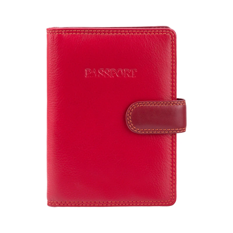 Шкіряна обкладинка для паспорта Visconti RB75 Sumba (Red Multi)