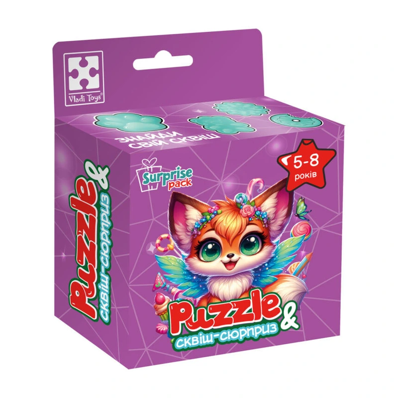 Дитячі пазли з сюрпризом "Лисеня" VT8030-10, 180 деталей