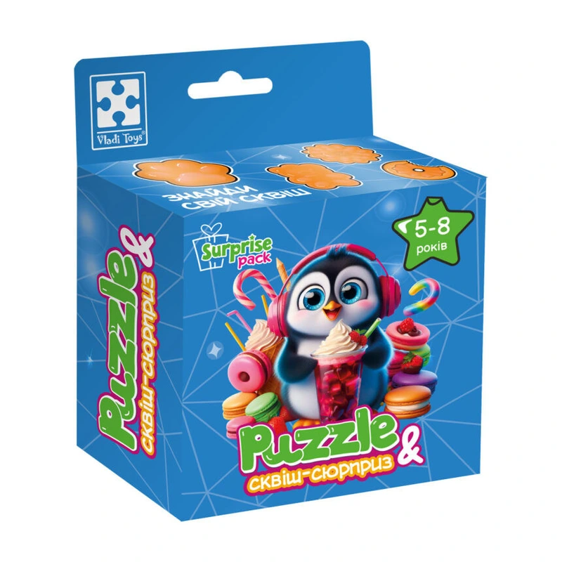 Дитячі пазли з сюрпризом "Пінгвінчик" VT8030-06, 180 деталей