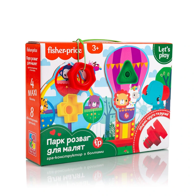 Гра-конструктор з болтами @Fisher-Price. Парк розваг@ Vladi Toys VT2905-21 Укр — Vladi Toys