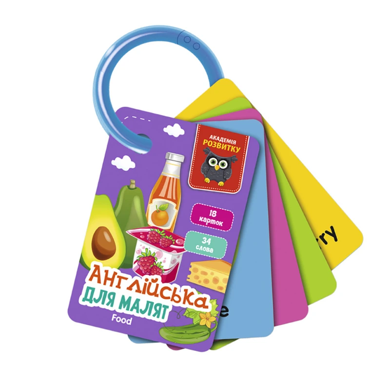 Картки на кільці "Їжа" VT5000-17 англійська мова — Vladi Toys