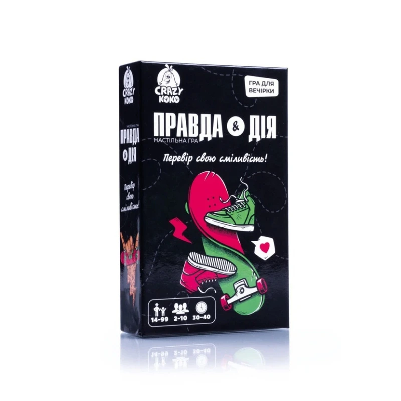 Карткова гра "Правда або дія" VT5903-02, 50 карток, гральний кубик