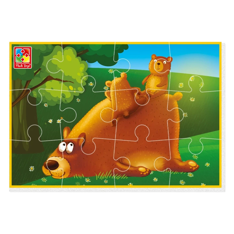 М'які пазли "Ведмедик" VT1103-98, 12 елементів — Vladi Toys