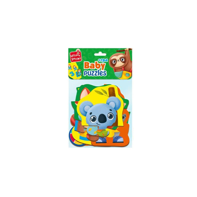 Пазли максі з грою Малюк Зможе «Тварини та Іграшки» Vladi Toys VT1722-23 Укр — Vladi Toys