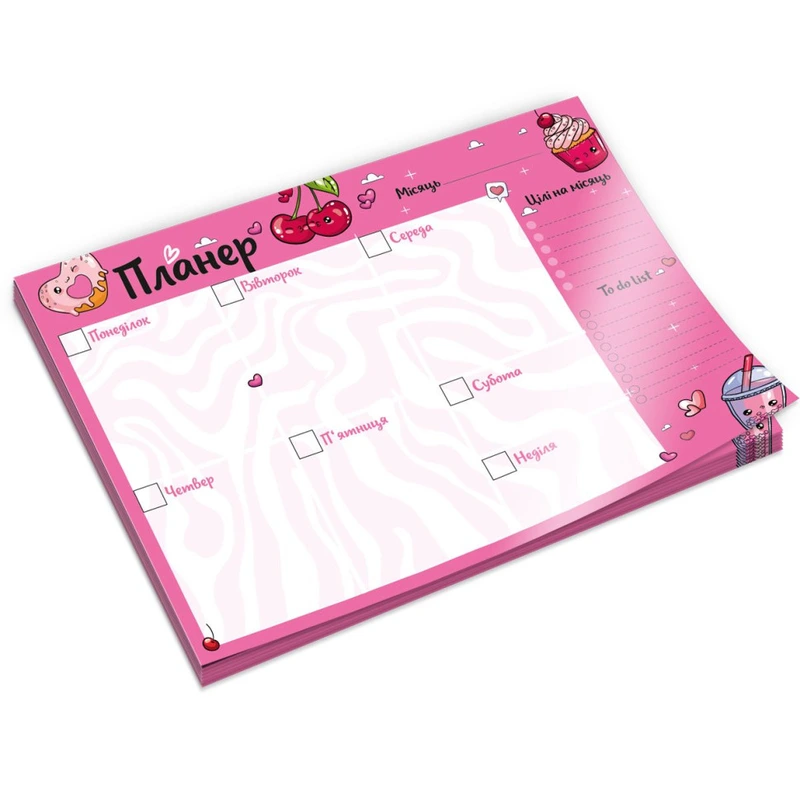 Планер тижневий VT9212-02, 20х14,3 см, 54 аркуші, українська