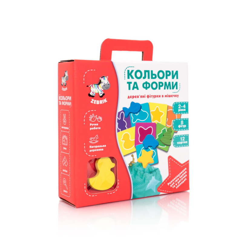 Розвиваюча гра-сортер Кольори та форми ZB2001-01 з дерева — Vladi Toys