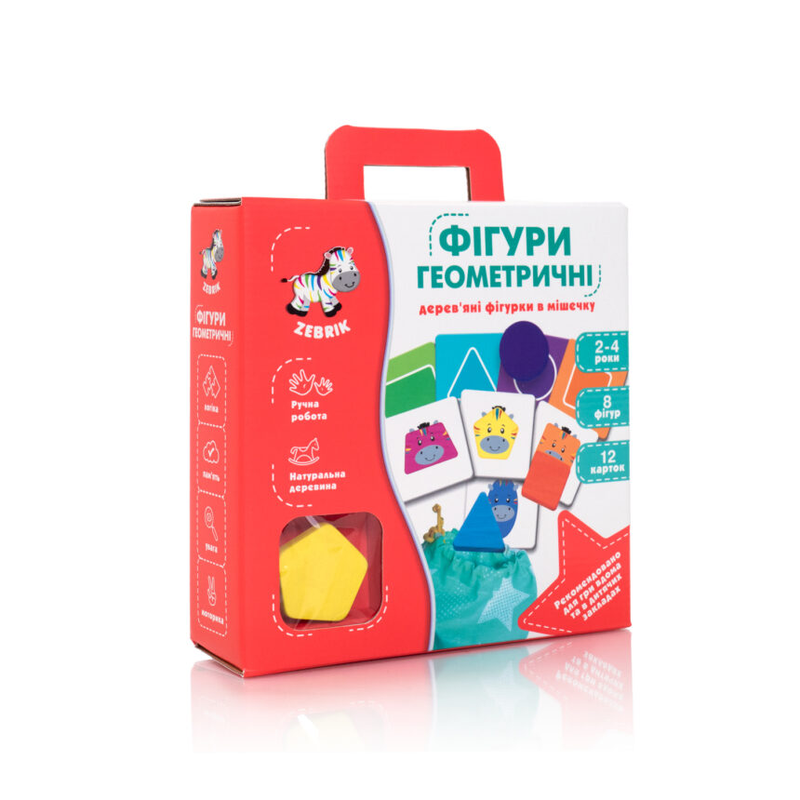 Розвиваючий набір Геометричні фігури ZB2001-02 з дерева — Vladi Toys