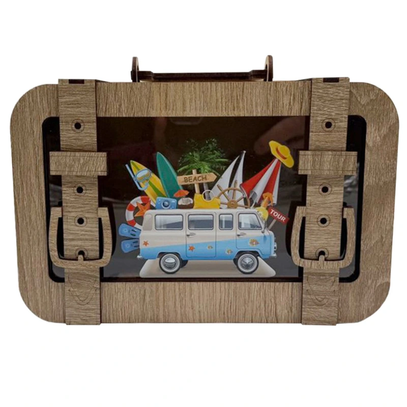 Дерев'яна скарбничка валіза "На подорож" 3240-15-005 розмір 24х17 см — VLADICO