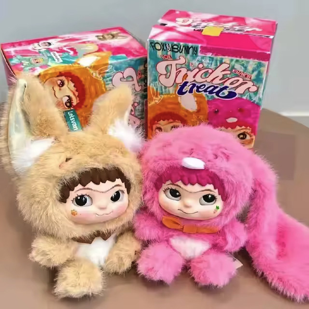 Колекційна іграшка сюрприз Letsvan / Labubu м'який брелок Wakuku Вакуку 15 см 1 з 8