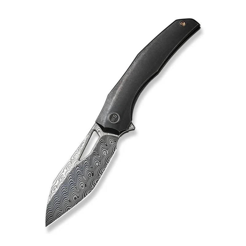 Ніж складаний туристичний WE Knife Ignio Mystery Box Ignio Mystery Box, (8.39 см) Damasteel (Hakkapella) / 6AL4V Titanium чорний