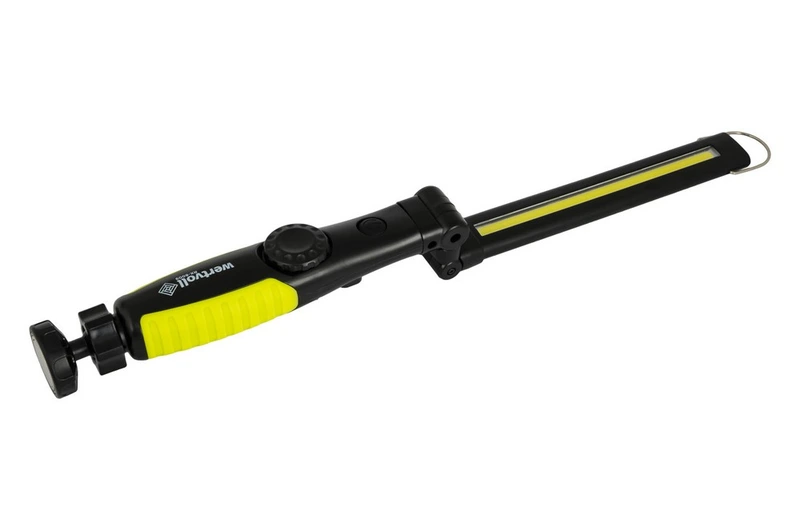 Ліхтар інспекційний магнітний складаний WERTVOLL CREELED/COBLED IP44 Li-ion 2000 mAh/t 7000 K/450 lum ABS 410х34х38 мм RX-8009 — WERTVOLL