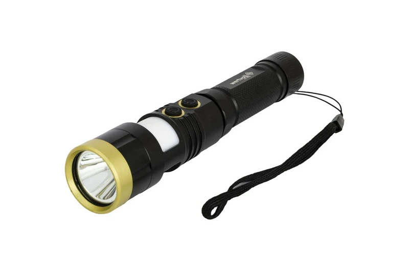 Ліхтар магнітний WERTVOLL 8 режимів LED+WHITE/RED/BLUE IP44 Li-ion 2000 mAh/t 7000 K/300 lum AL 157х32 мм RX-8006 — WERTVOLL