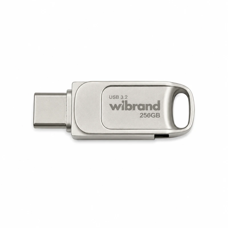 Флеш-накопичувач Wibrand USB 3.2 Gen1 Bee 256GB USB Type-A/USB Type-C Silver