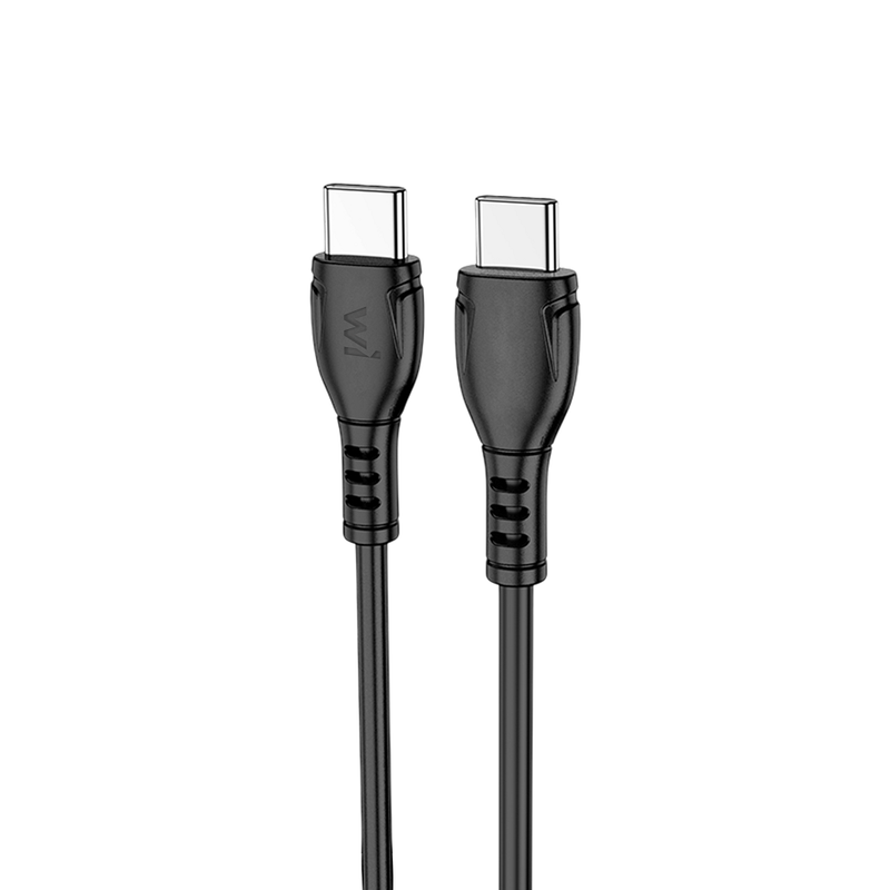 Кабель Wibrand Boa 60W PVC charging data cable C to C 1m Black