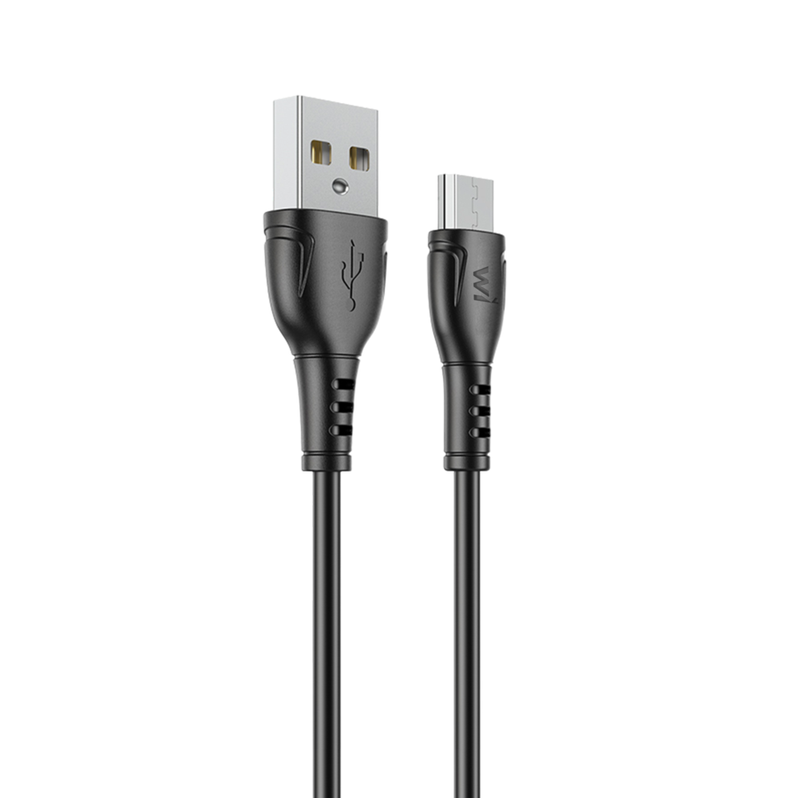 Кабель Wibrand Boa PVC charging data cable for Micro 1m Black