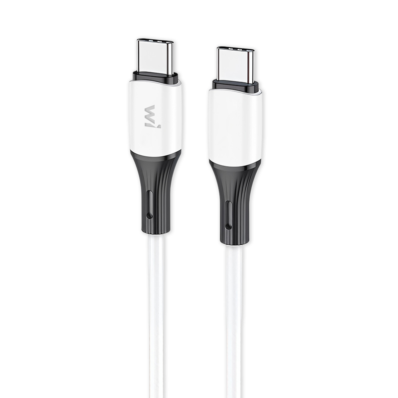 Кабель Wibrand Mamba 60W silicone charging data cable 1m C to C White