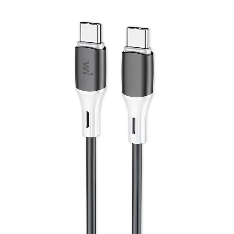 Кабель Wibrand Mamba 60W silicone charging data cable 1m C to C Black