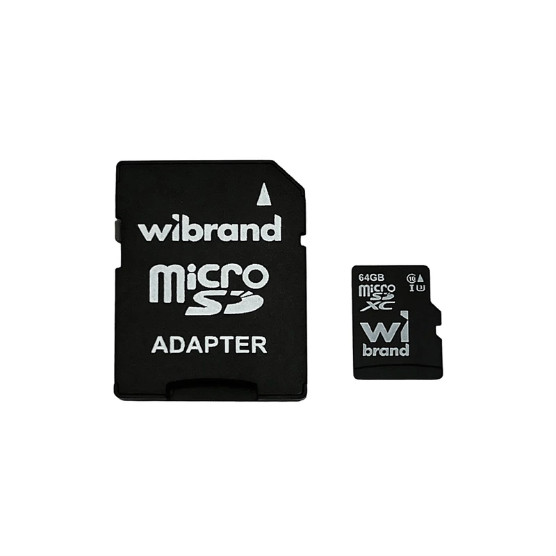 Карта пам'яті microSDXC (UHS-1 U3) Wibrand 64Gb class 10 (adapter SD) — Wibrand PC