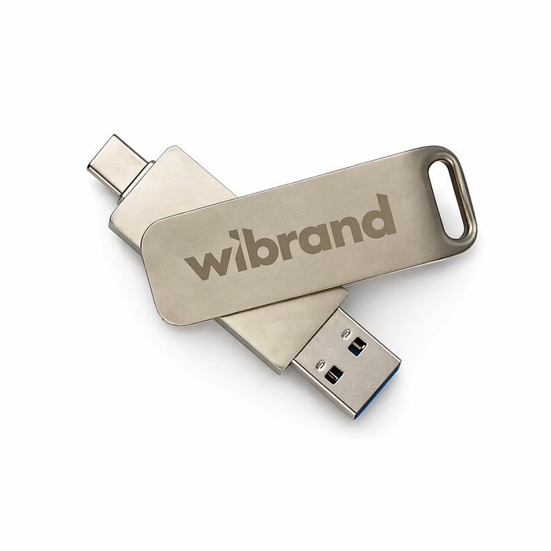 Портативний SSD Wibrand Wolf 2TB USB 3.2 Gen.2 Type-C/Type-A Read/Write 1000MB/s Silver — Wibrand PC