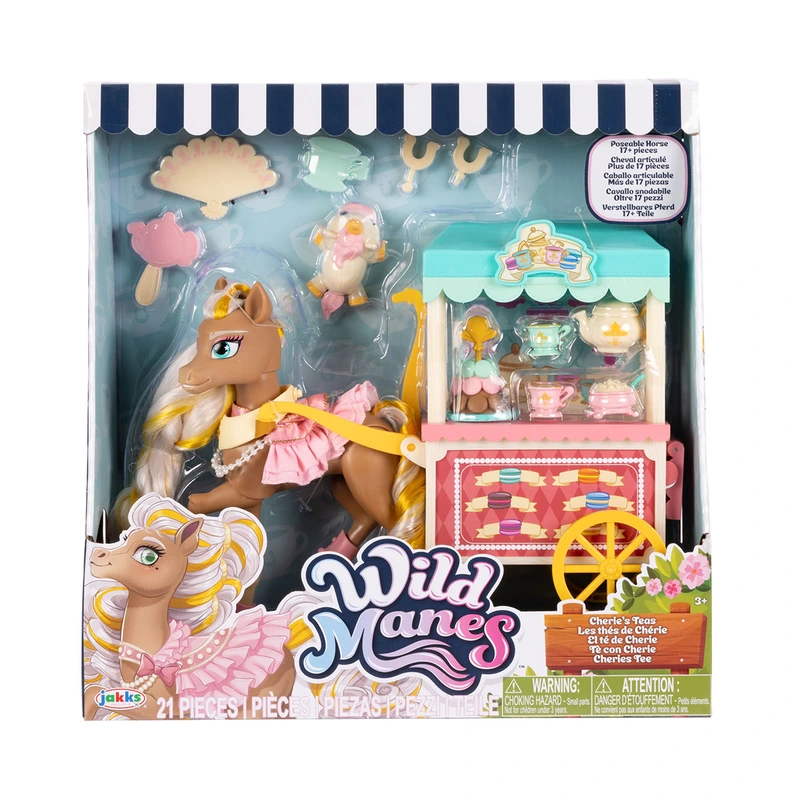 Ігровий набір WILD MANES - ЧАЙНІ ПОСИДЕНЬКИ З КОНЯЧКОЮ ЧЕРІ (возик, аксес.)
