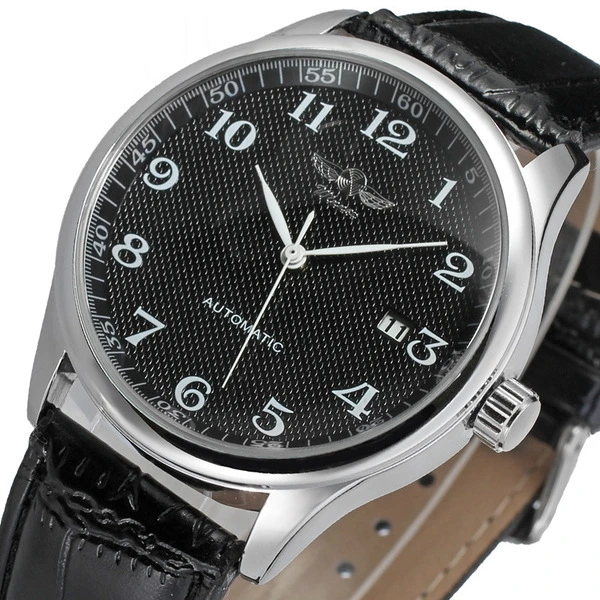 Чоловічий механічний годинник Winner Handsome Leather, 2 ремінці