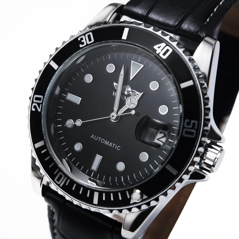 Чоловічий механічний годинник Winner Basel Deluxe, 2 ремінці