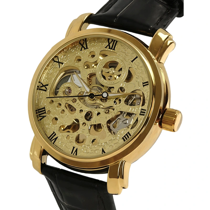 Чоловічий механічний годинник Winner BestSeller Leather Deluxe, 2 ремінці — Winner