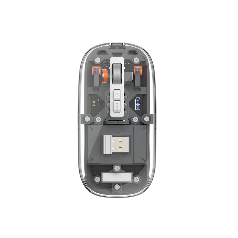 Маніпулятор миша бездротова WIWU Crystal Magnetic Wirless Mouse WM105 (Dual-bluetooth +2.4G three-mode) Grey — WIWU