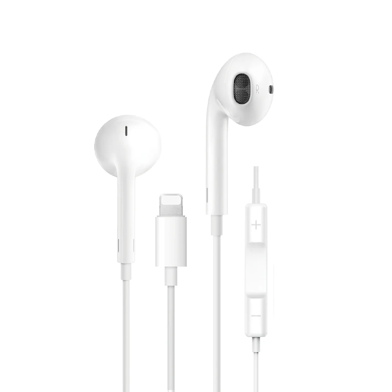 Навушники дротові WIWU EB302 Wired Earphone (Lightning) (bluetoothe mode) White