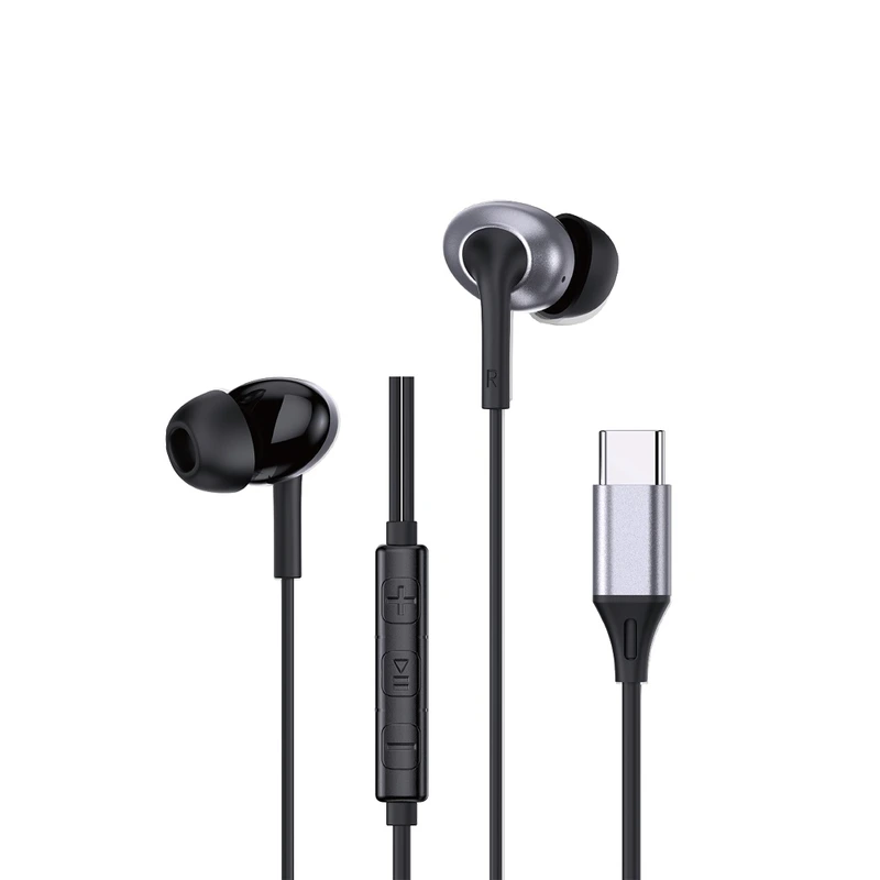 Навушники дротові WIWU EB318 Stereo Wired Earbuds EB318 (Type-C) Black