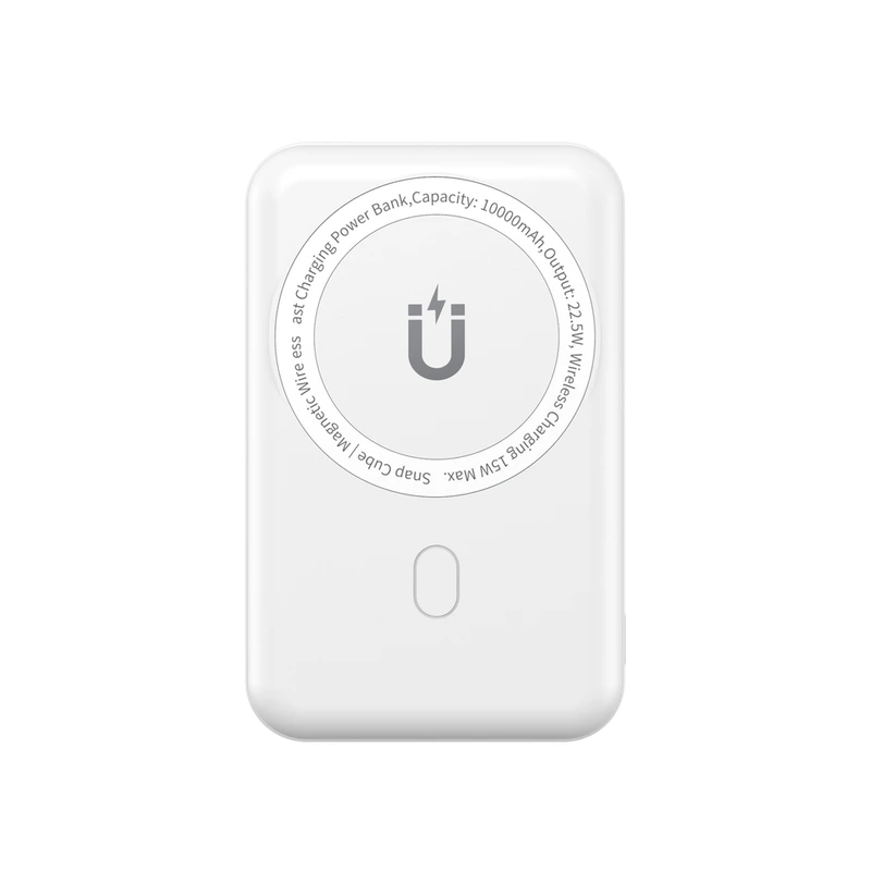 Зовнішній акумулятор WIWU Snap Cube- Magnetic Wireless Charger Power Bank  10000mAh SC1000WHT (3C) White — WIWU
