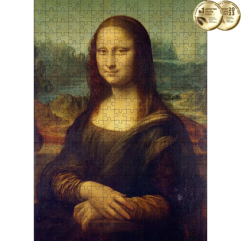 Дерев'яний пазл Мона Ліза (Леонардо да Вінчі) XL