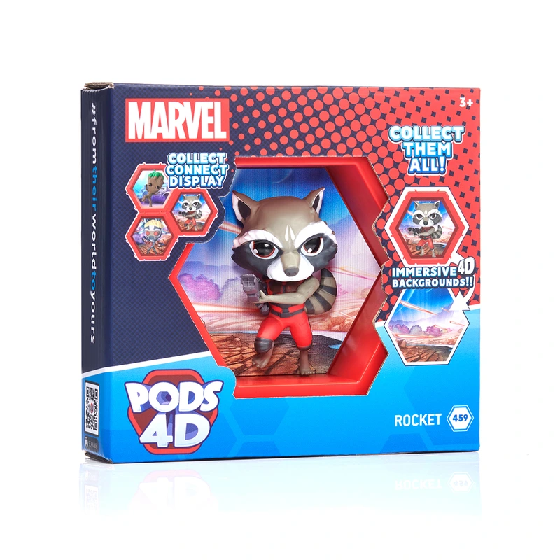 Колекційна фігурка WOW! PODS 4D серії "Марвел" - РАКЕТА (10 cm) — WOW! PODS