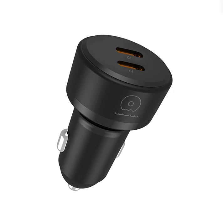 Автомобільний зарядний пристрій WUW-C243 PD20W+ PD20W black