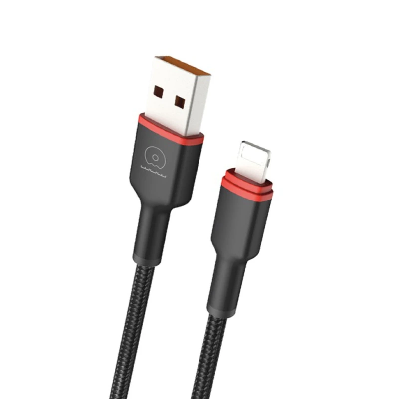 Кабель WUW-X203 USB Lightning 2,4А black — WUW