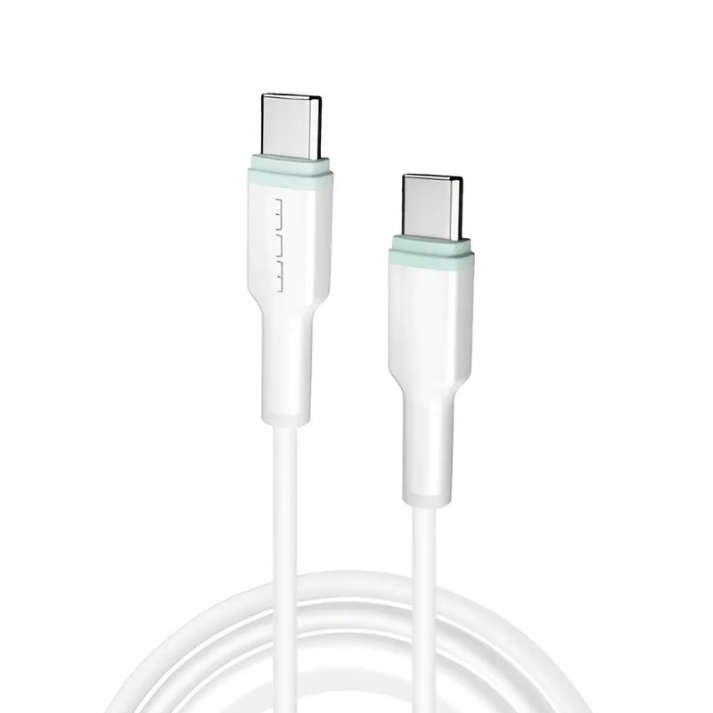 Кабель WUW-X205 Type-C to Type-C 65W 1m white — WUW