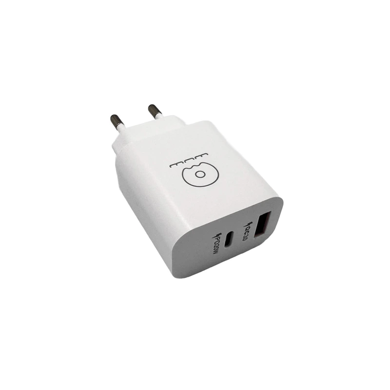 Мережевий зарядний пристрій WUW-C172 20W PD USB-C + USB QC3.0 18W black