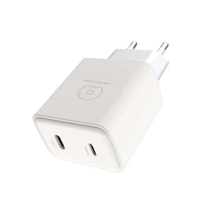 Мережевий зарядний пристрій WUW-C189 PD 20W Charger USB C + USB C white