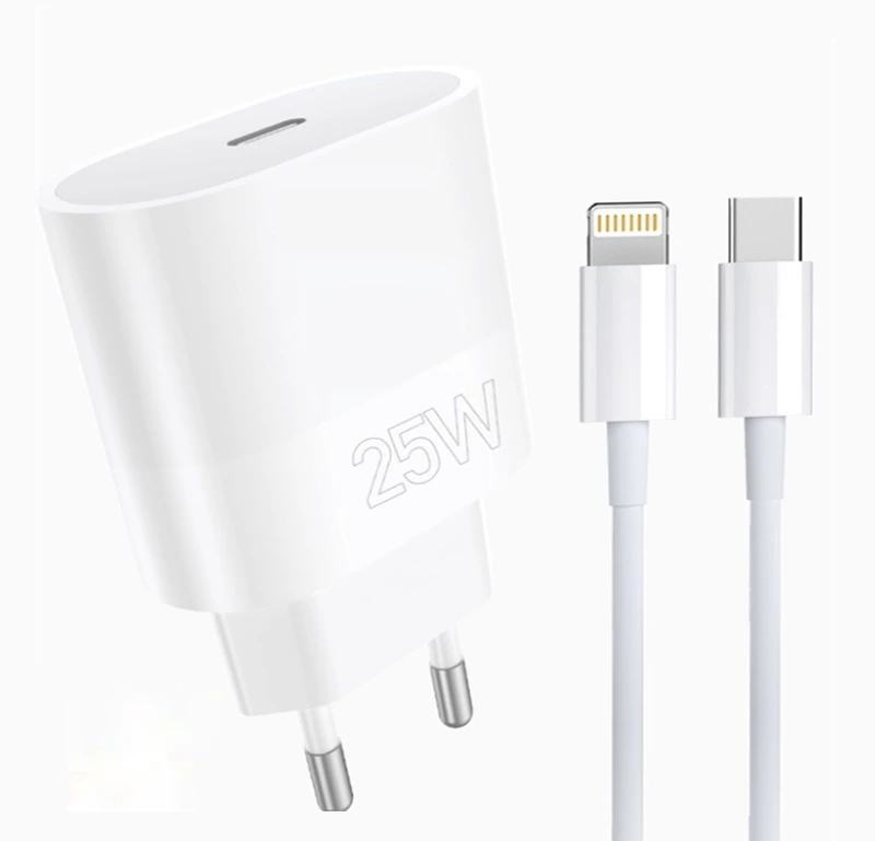 Мережевий зарядний пристрій з кабелем WUW-T86L PD 25W fast charger + USB C to lighting set