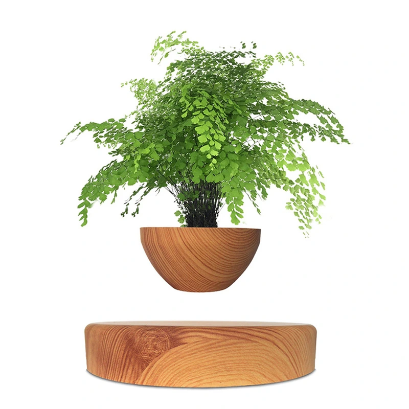 Магнітний левітаційний горщик для рослин HCNT Magnetic Levitating Pot M10-PS Wood Grain — Xiaomi